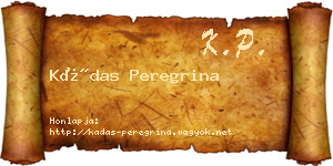 Kádas Peregrina névjegykártya
